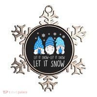Let It Snow Gnomes Winter Holiday Cute Ornament thumb 0