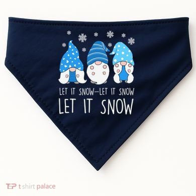 Let It Snow Gnomes Winter Holiday Cute USA-Made Doggie Bandana