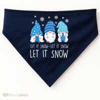 Let It Snow Gnomes Winter Holiday Cute USA-Made Doggie Bandana thumb 0