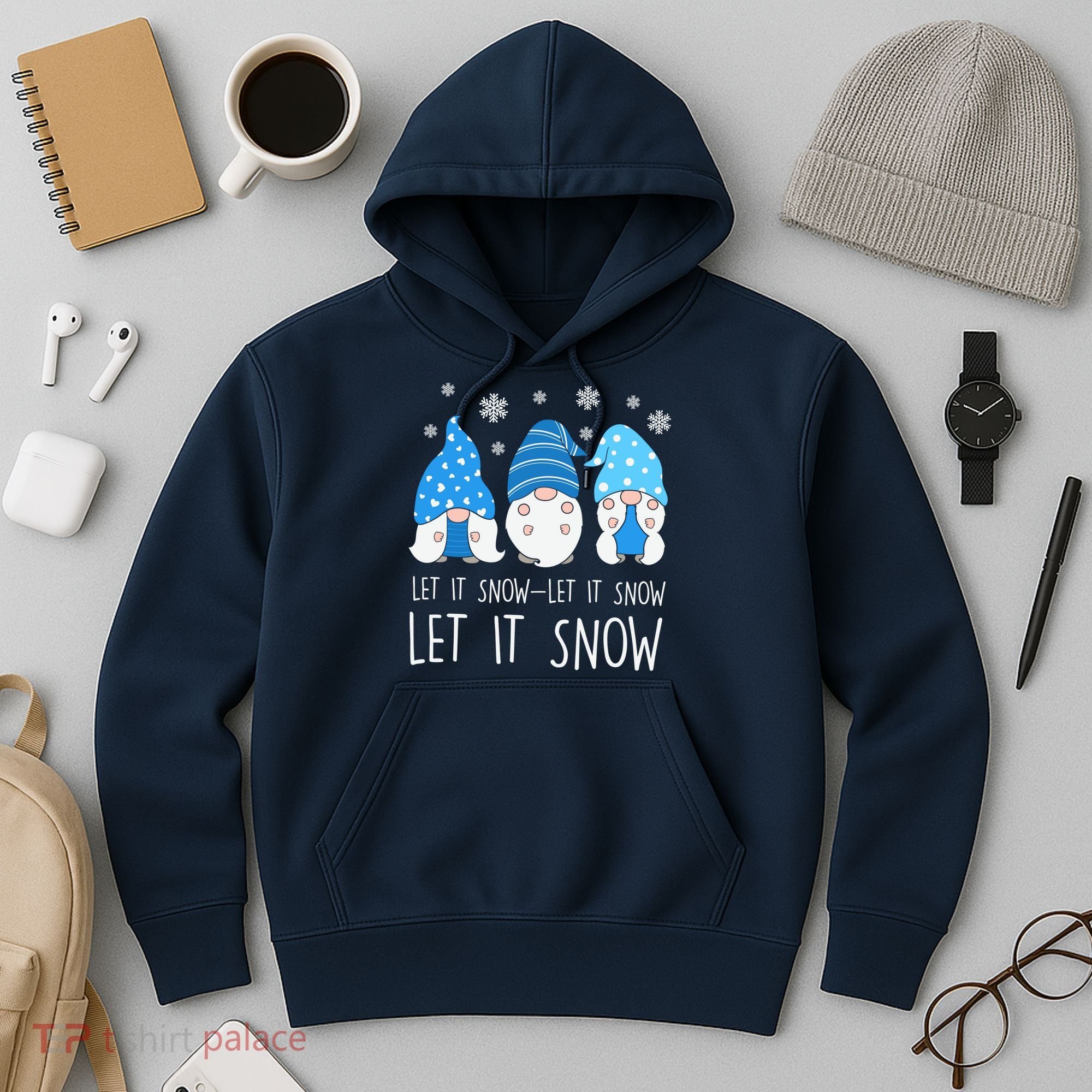 Let It Snow Gnomes Winter Holiday Cute Hoodie