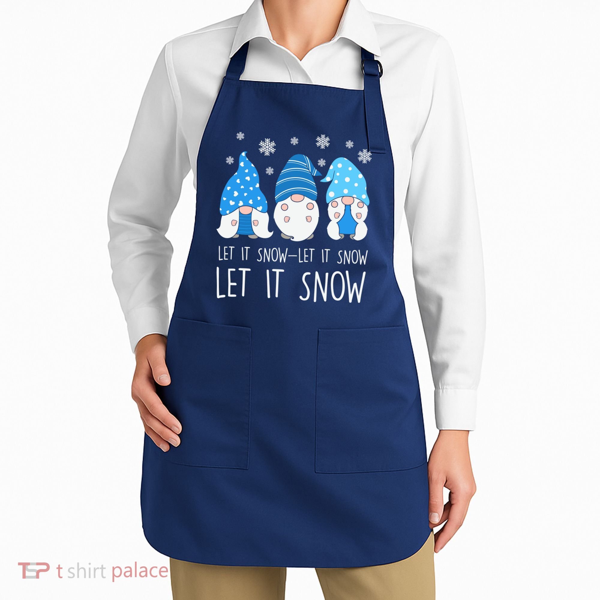 Let It Snow Gnomes Winter Holiday Cute Apron
