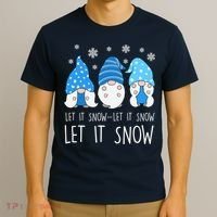 Let It Snow Gnomes Winter Holiday Cute T-Shirt thumb 3