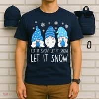Let It Snow Gnomes Winter Holiday Cute T-Shirt thumb 6