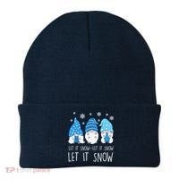 Let It Snow Gnomes Winter Holiday Cute Beanie thumb 0