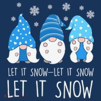 Let It Snow Gnomes Winter Holiday Cute Mousepad thumb 1