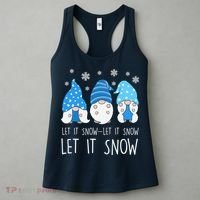 Let It Snow Gnomes Winter Holiday Cute Women's Tank Top thumb 3