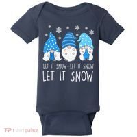 Let It Snow Gnomes Winter Holiday Cute Baby Bodysuit thumb 0