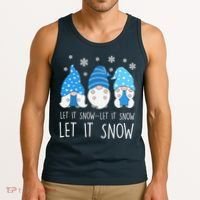 Let It Snow Gnomes Winter Holiday Cute Tank Top thumb 3