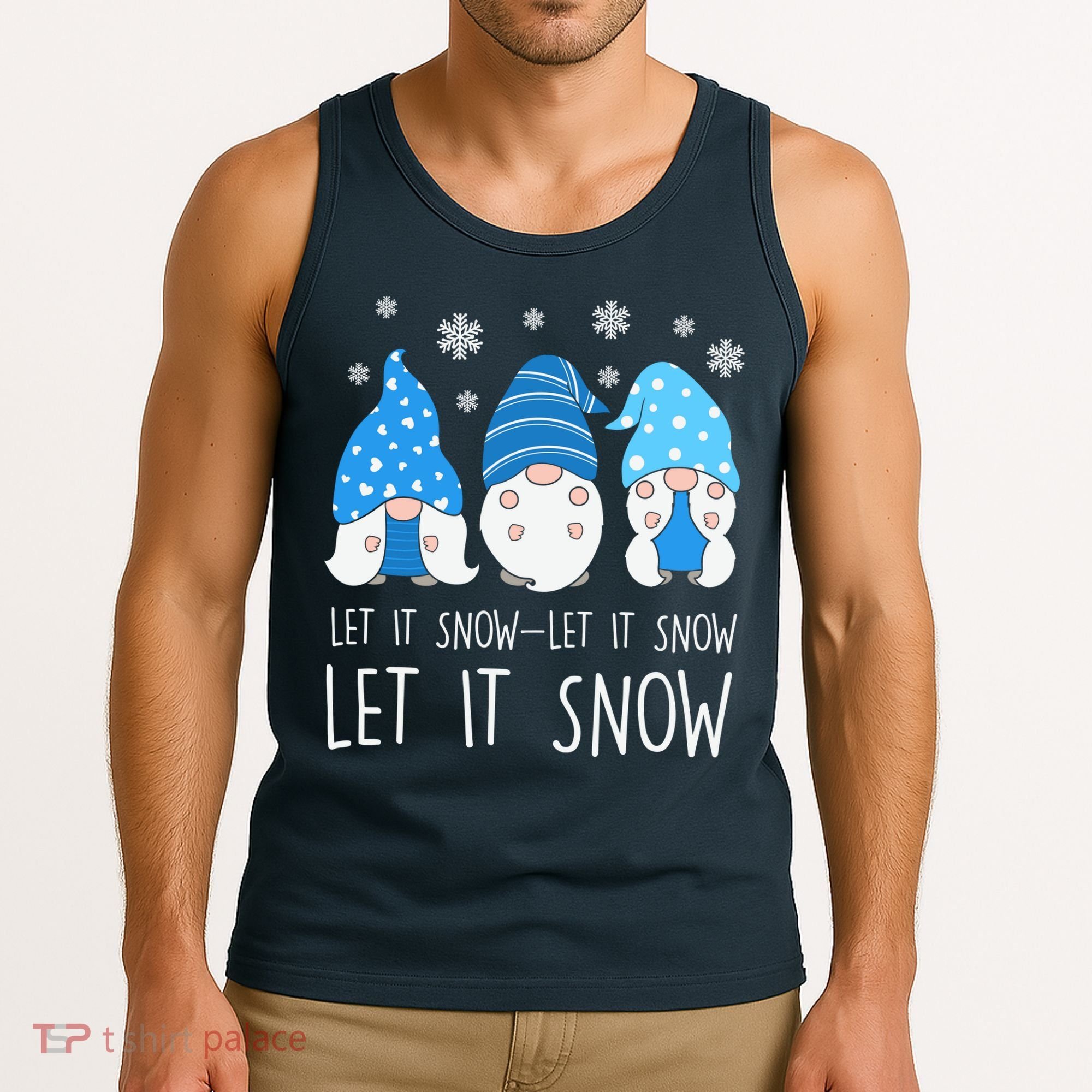 Let It Snow Gnomes Winter Holiday Cute Tank Top