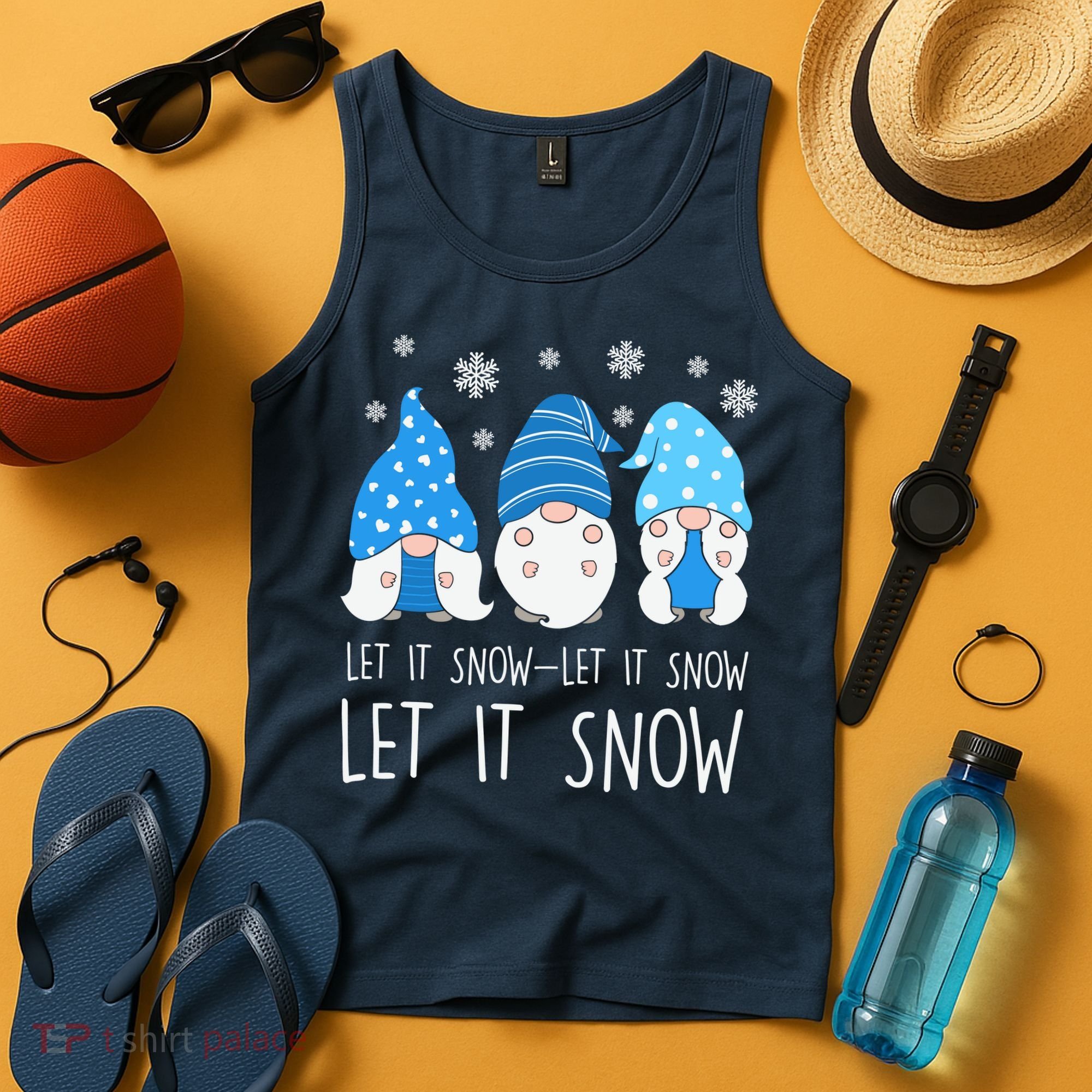 Let It Snow Gnomes Winter Holiday Cute Tank Top