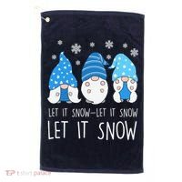 Let It Snow Gnomes Winter Holiday Cute Golf Towel thumb 0
