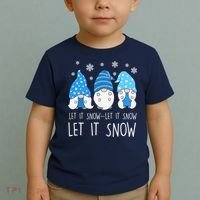Let It Snow Gnomes Winter Holiday Cute Toddler T-Shirt thumb 2