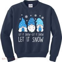 Let It Snow Gnomes Winter Holiday Cute Kids Sweatshirt thumb 0
