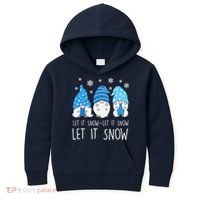 Let It Snow Gnomes Winter Holiday Cute Kids Hoodie thumb 0
