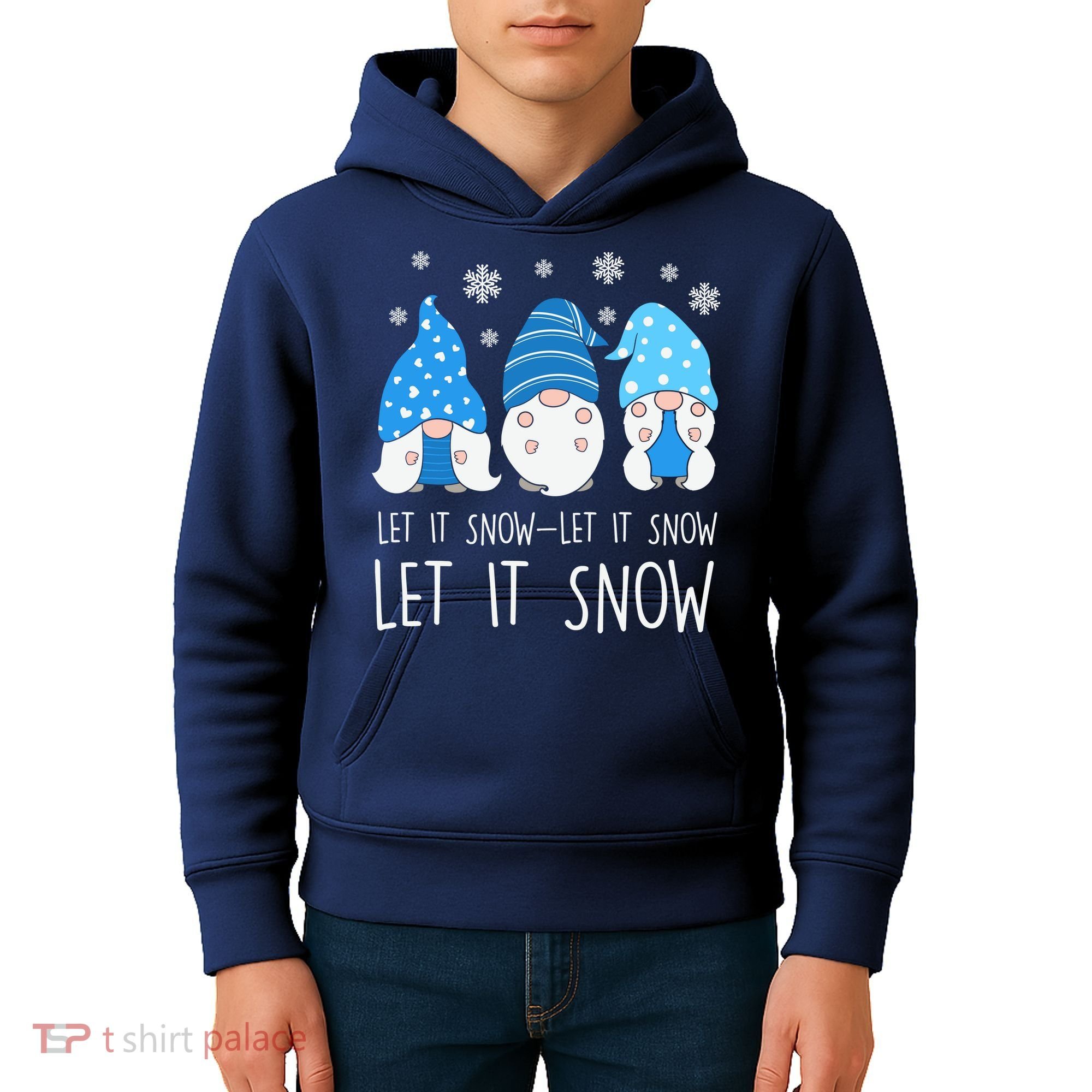 Let It Snow Gnomes Winter Holiday Cute Kids Hoodie