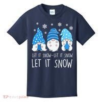 Let It Snow Gnomes Winter Holiday Cute Kids T-Shirt thumb 0