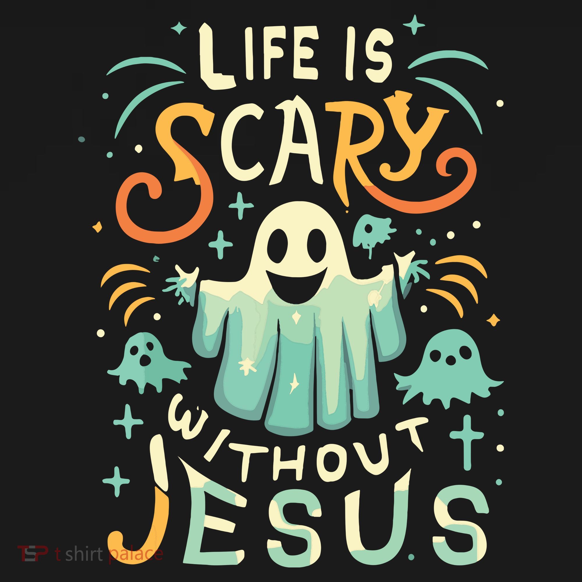Life Is Scary Without Jesus Christian Halloween Funny Women's Hoodie