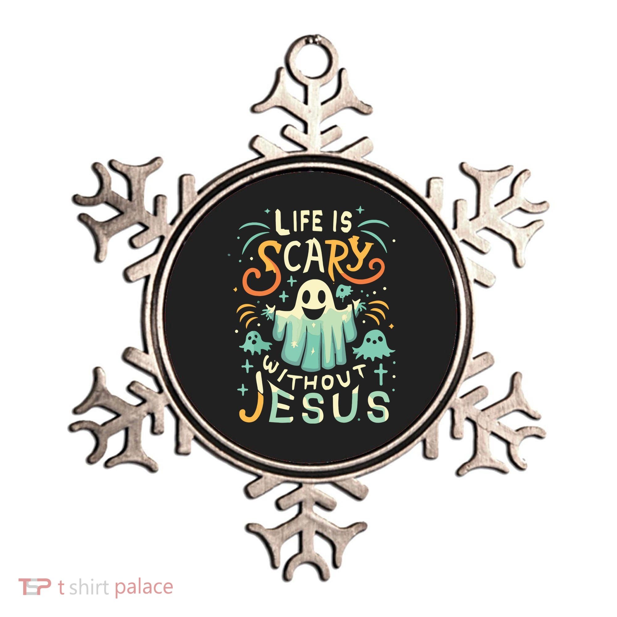 Life Is Scary Without Jesus Christian Halloween Funny Ornament