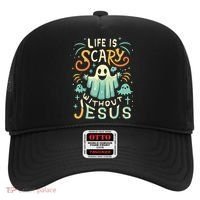 Life Is Scary Without Jesus Christian Halloween Funny Hat thumb 0