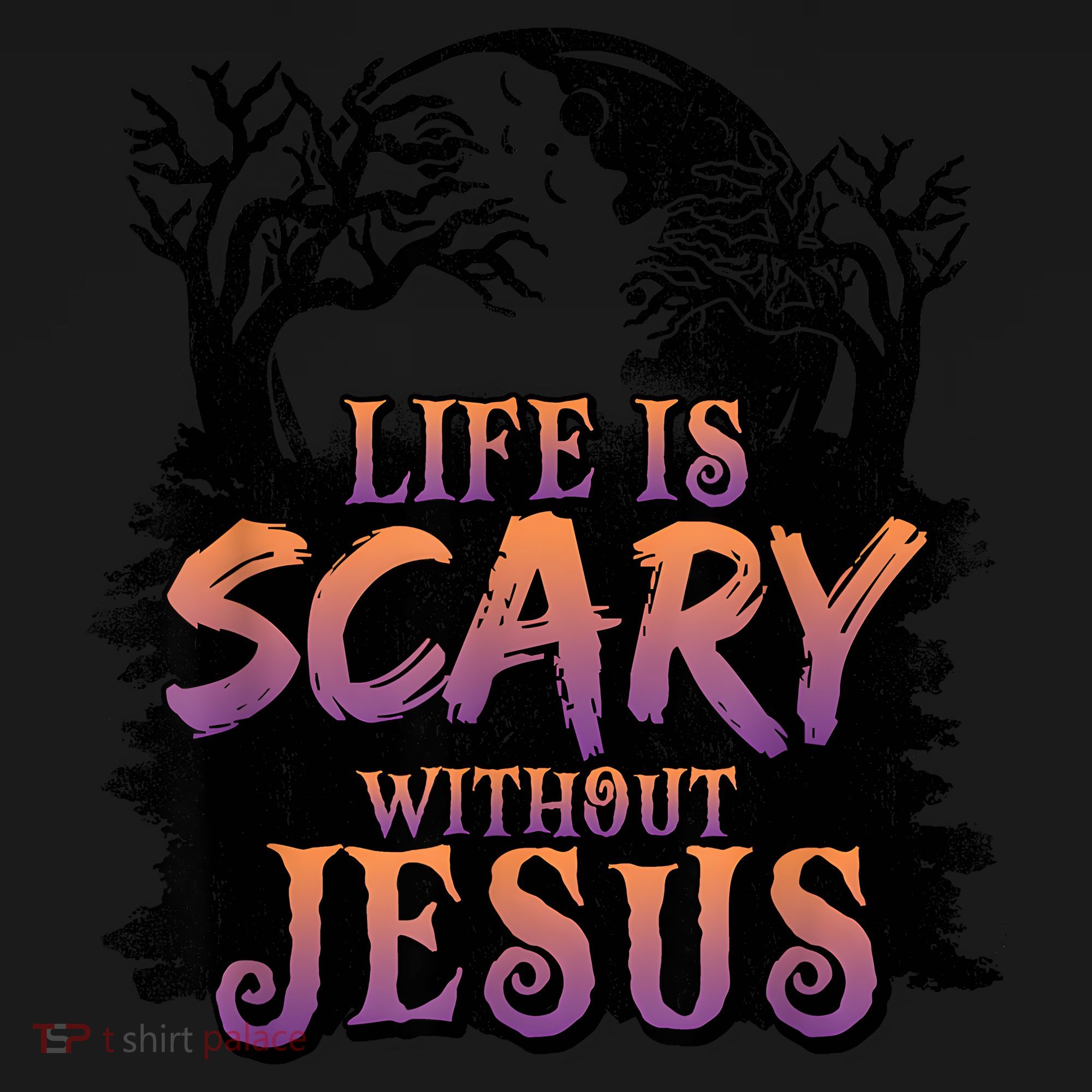 Life Is Scary Without Jesus Funny Halloween Christian Backpack