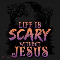 Life Is Scary Without Jesus Funny Halloween Christian Toddler Hoodie thumb 2