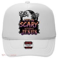 Life Is Scary Without Jesus Funny Halloween Christian Hat thumb 0
