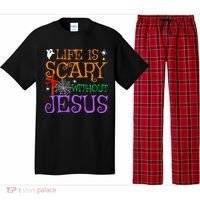 Life Is Scary Without Jesus Pajama Set thumb 0