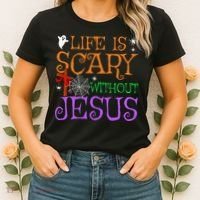 Life Is Scary Without Jesus Women's T-Shirt thumb 2