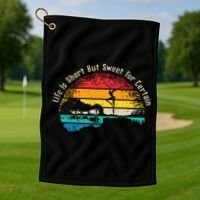 Life Is Short Guitar But Sweet For Certain Golf Towel thumb 1