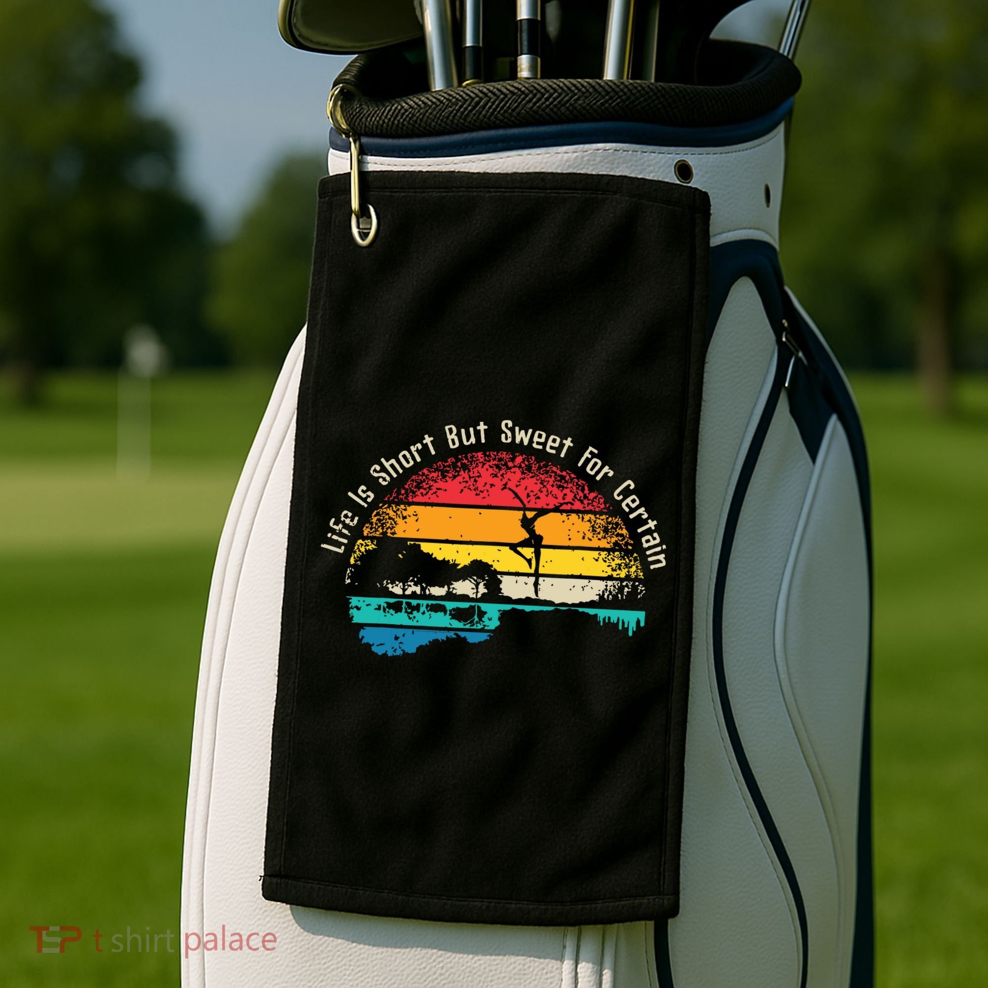 Life Is Short Guitar But Sweet For Certain Golf Towel
