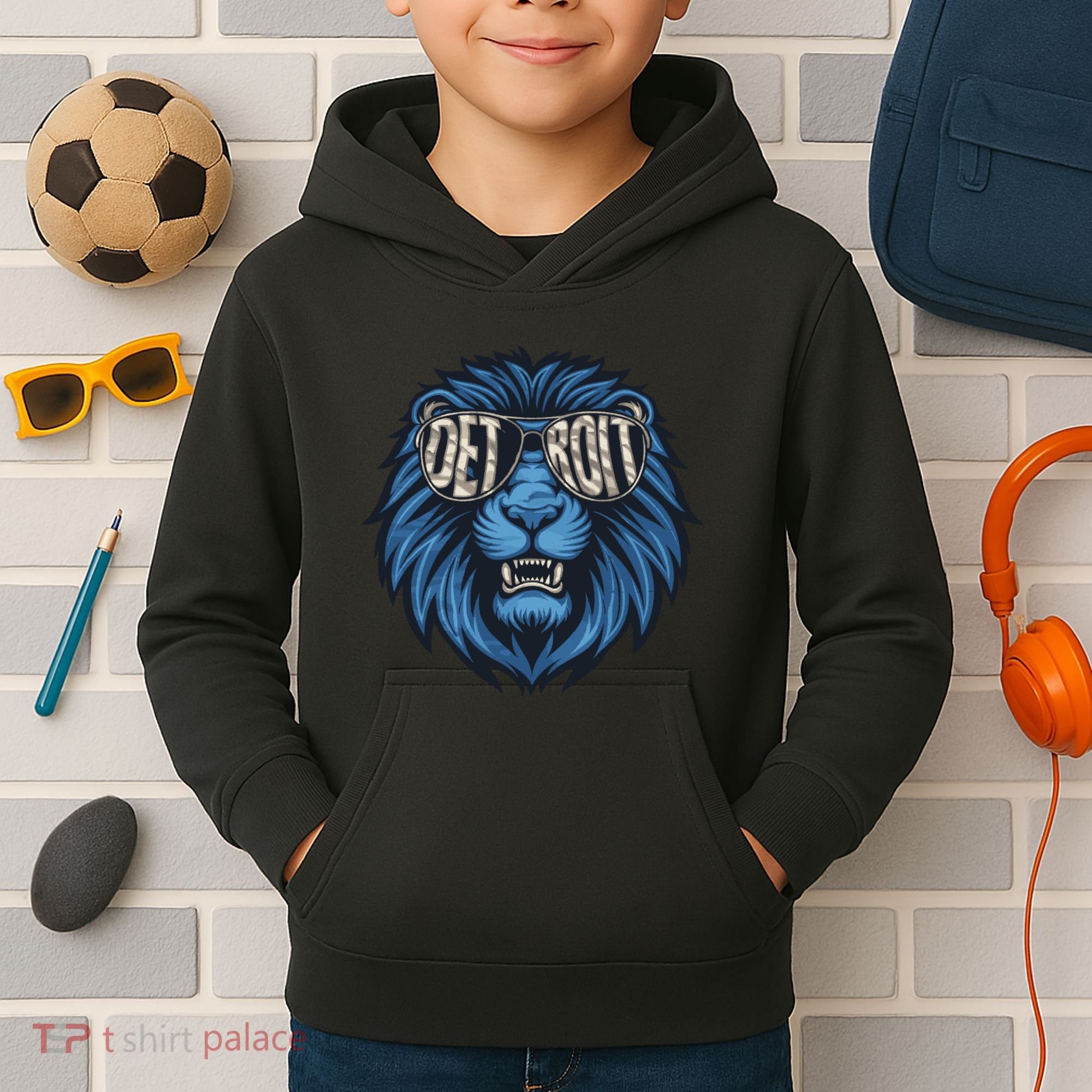 Lions Inspirational Strength And Courage Kids Hoodie