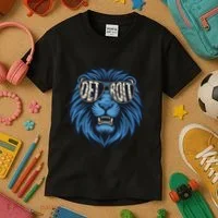 Lions Inspirational Strength And Courage Kids T-Shirt thumb 3