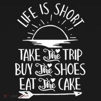 Life Is Short Take The Trip Inspiration Traveling Traveler Ornament thumb 1