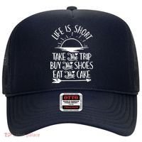 Life Is Short Take The Trip Inspiration Traveling Traveler Hat thumb 0
