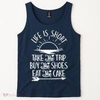 Life Is Short Take The Trip Inspiration Traveling Traveler Tank Top thumb 2