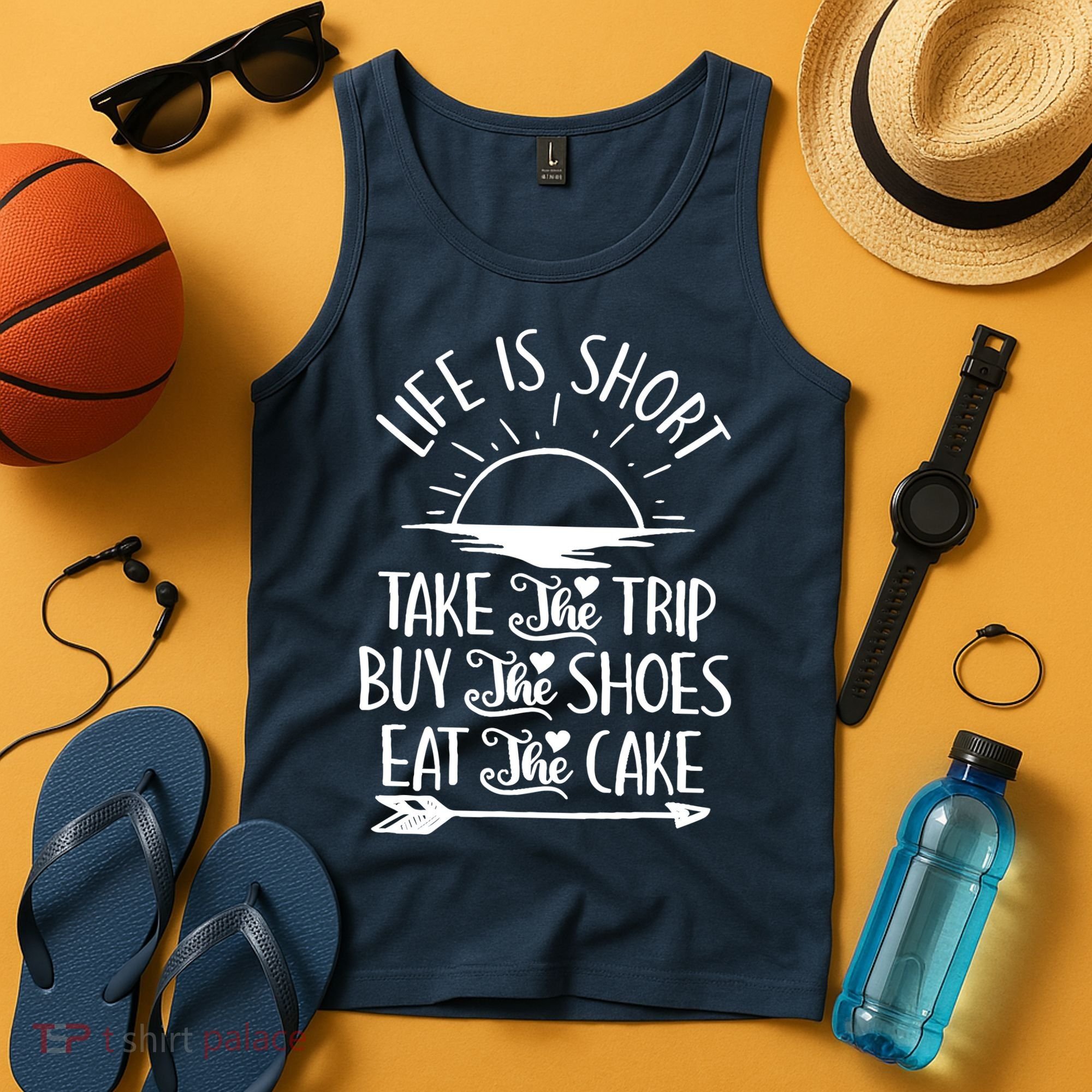 Life Is Short Take The Trip Inspiration Traveling Traveler Tank Top