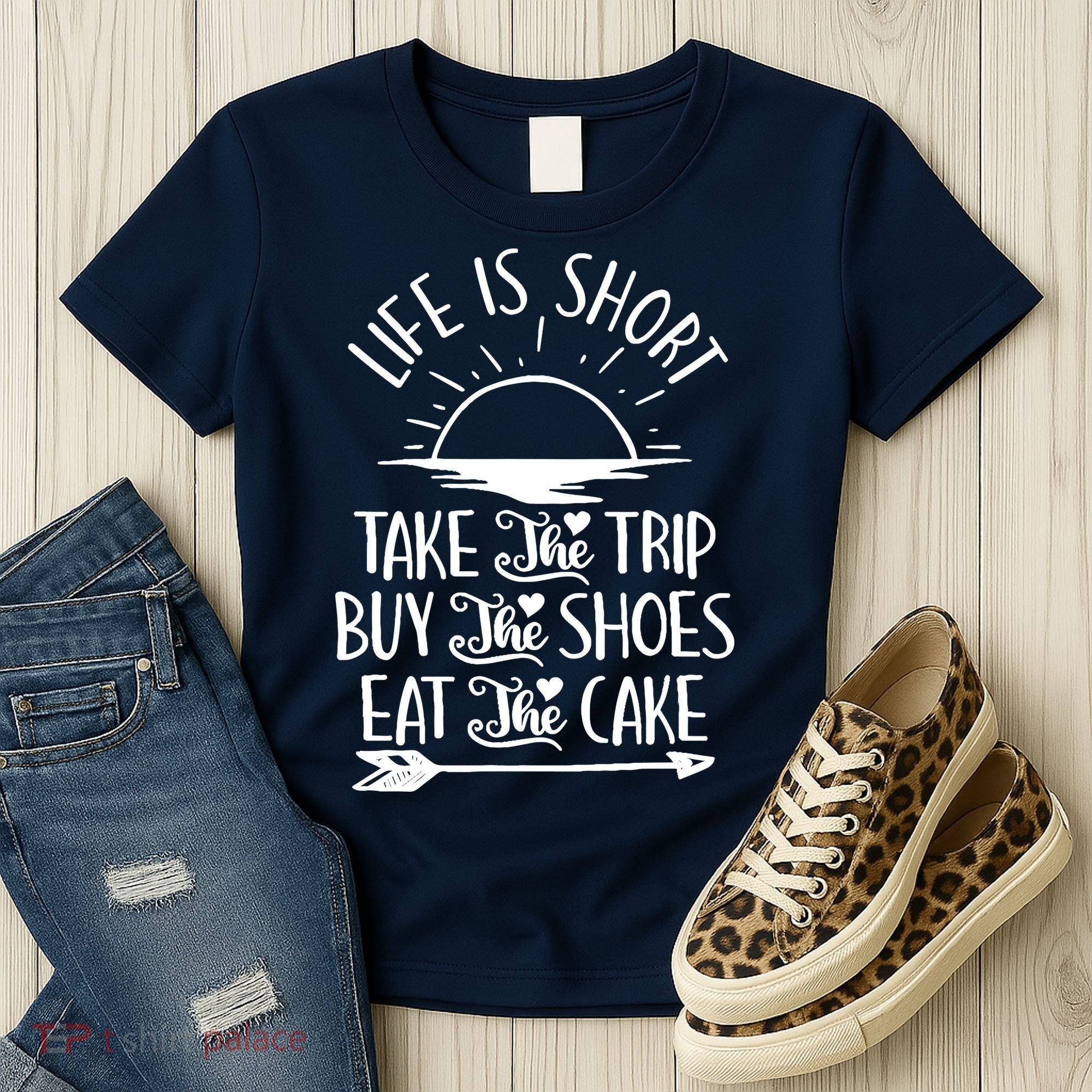 Life Is Short Take The Trip Inspiration Traveling Traveler Women's T-Shirt