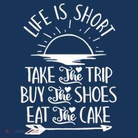 Life Is Short Take The Trip Inspiration Traveling Traveler Women's V-Neck T-Shirt thumb 4
