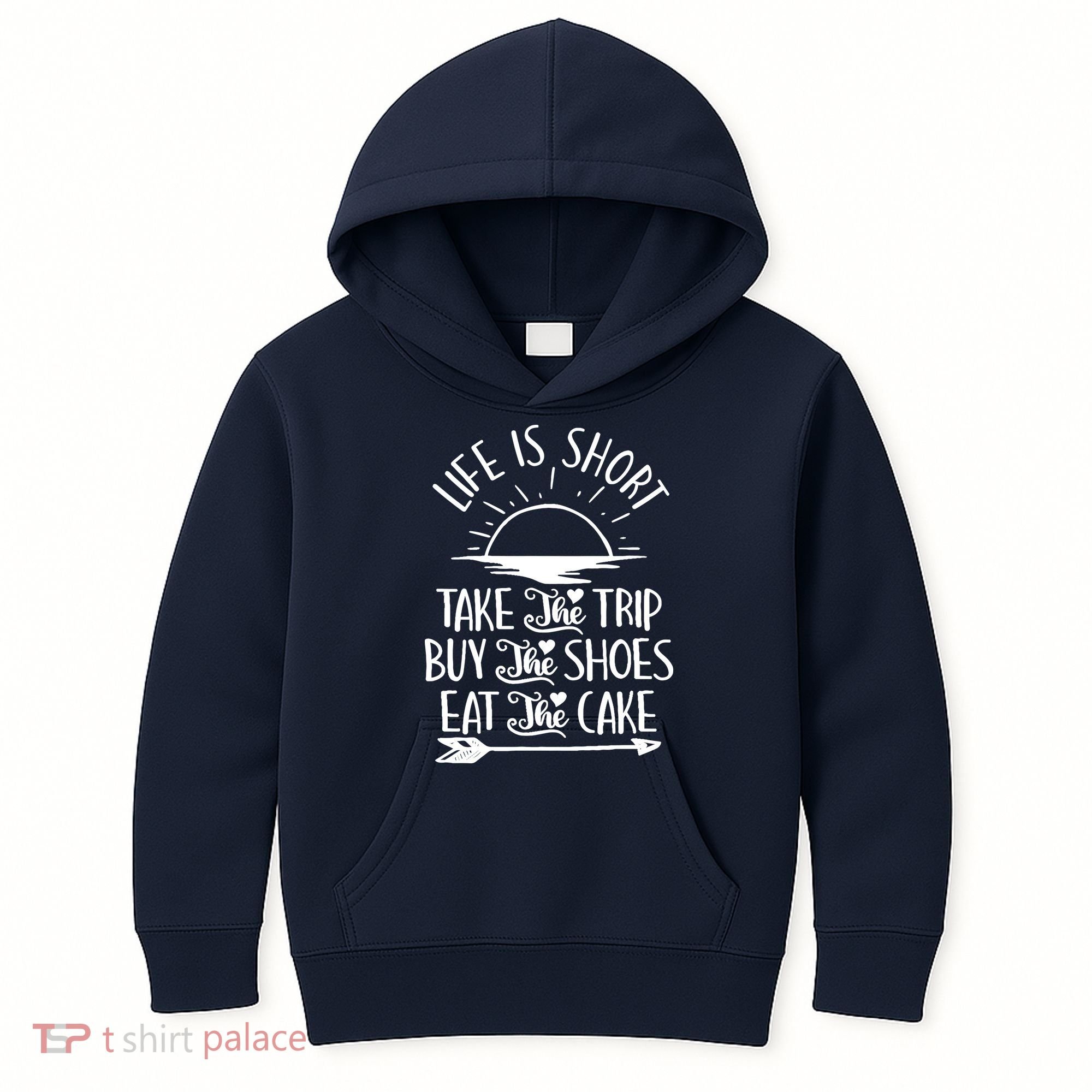 Life Is Short Take The Trip Inspiration Traveling Traveler Kids Hoodie