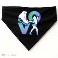 Love Ice Skating USA-Made Doggie Bandana thumb 0