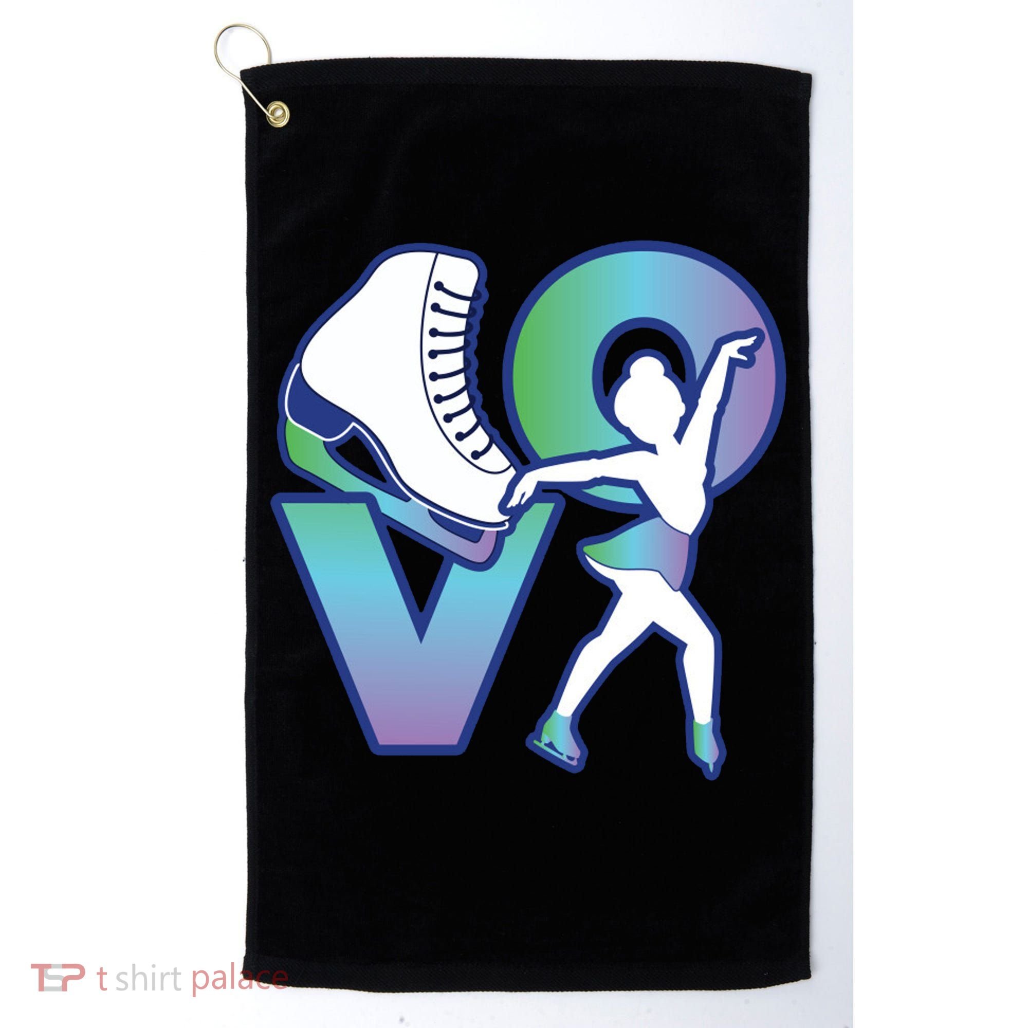 Love Ice Skating Golf Towel