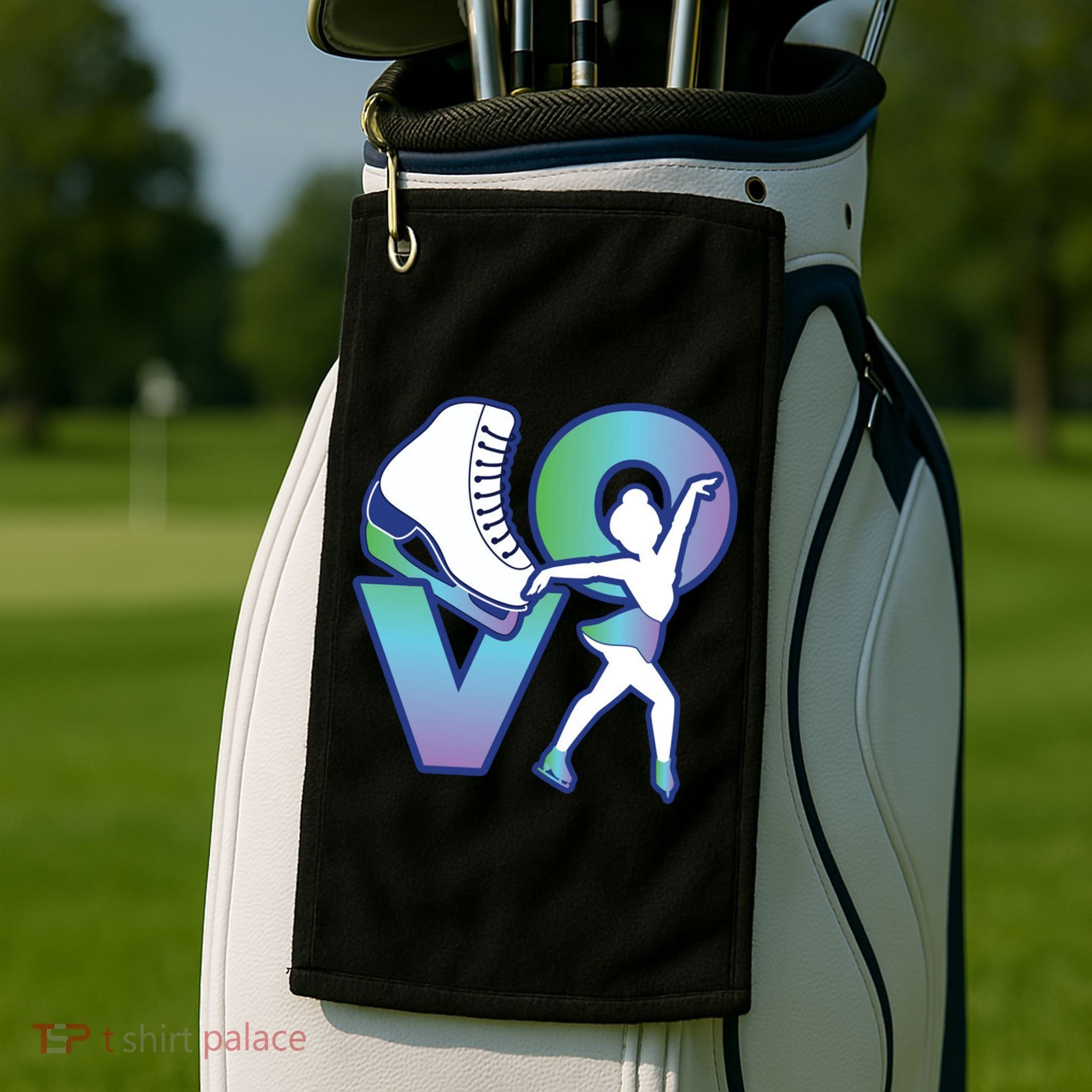 Love Ice Skating Golf Towel