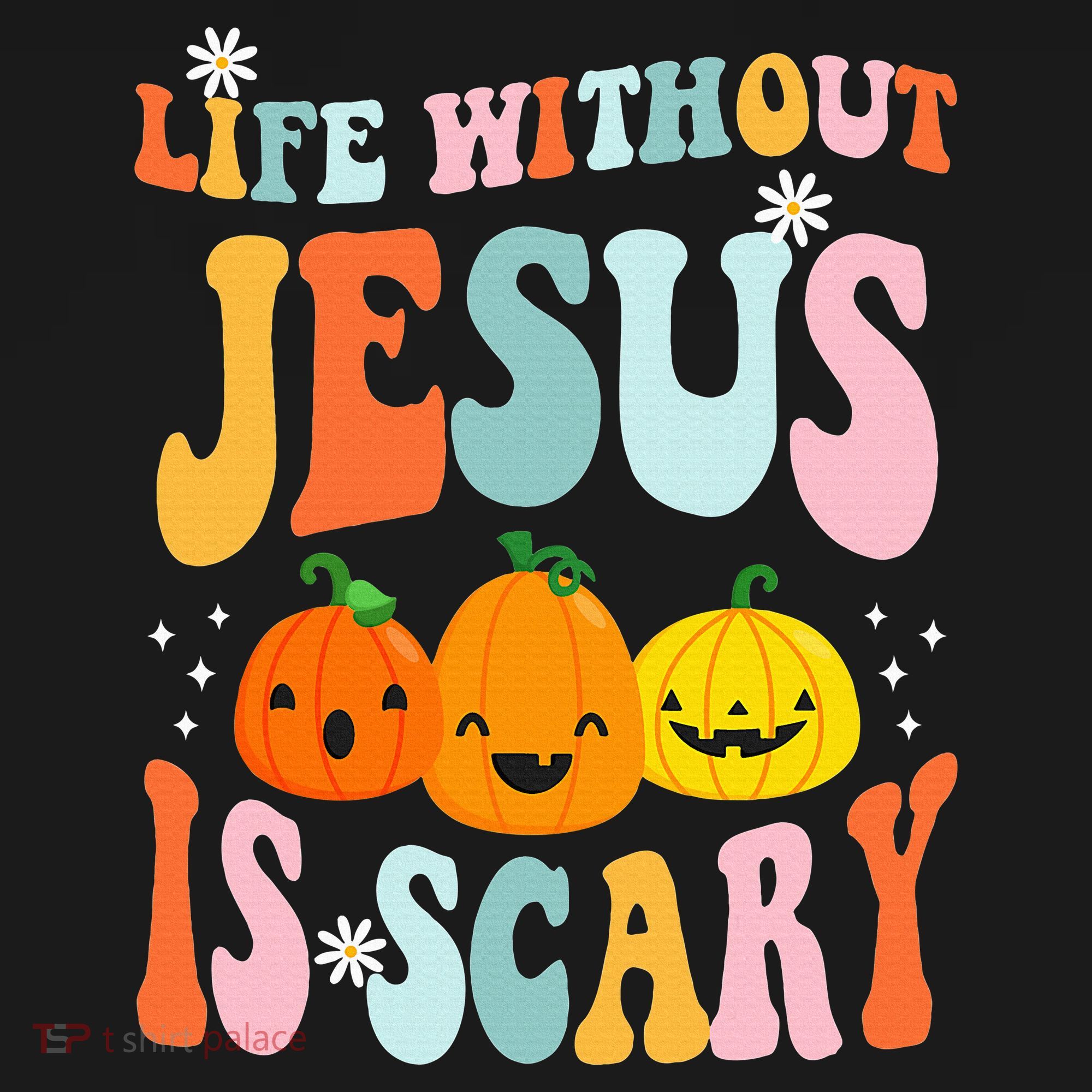 Life Is Scary Without Jesus Christian Faith Halloween Women's Tank Top