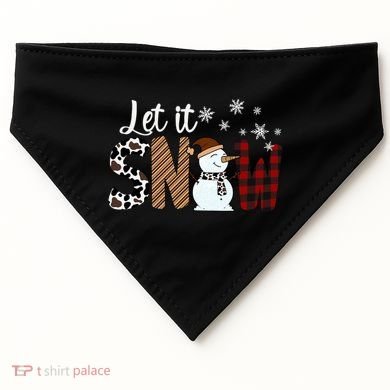 Let It Snow Meaningful Gift USA-Made Doggie Bandana
