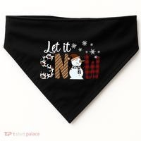 Let It Snow Meaningful Gift USA-Made Doggie Bandana thumb 0