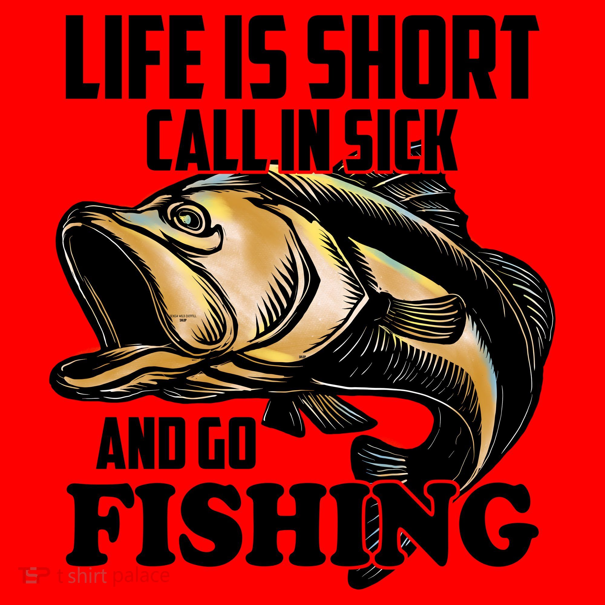Life Is Short Call In Sick And Go Fishing Santa Hat
