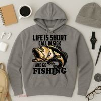 Life Is Short Call In Sick And Go Fishing Hoodie thumb 3