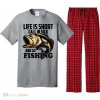 Life Is Short Call In Sick And Go Fishing Pajama Set thumb 0