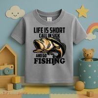 Life Is Short Call In Sick And Go Fishing Toddler T-Shirt thumb 3