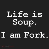 Life Is Soup I Am Fork Funny Beanie thumb 2